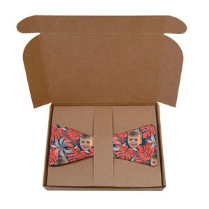 Palms 2 Photo Bow Tie - Kraft Gift Box Packaging - Knotty Tie Co.