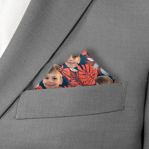 Palms 2 Photo Pocket Square - Stairs Fold - Knotty Tie Co.