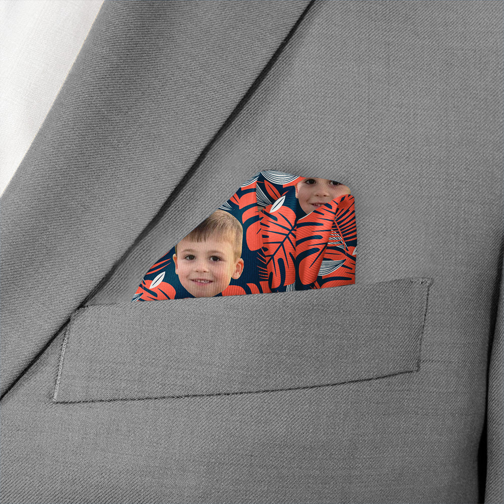 Palms 2 Photo Pocket Square - Wave Fold - Knotty Tie Co.