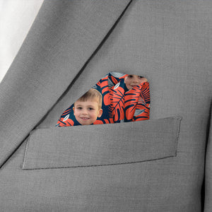 Palms 2 Photo Pocket Square - Wave Fold - Knotty Tie Co.