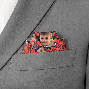 Palms 2 Photo Pocket Square - Scalloped Fold - Knotty Tie Co.