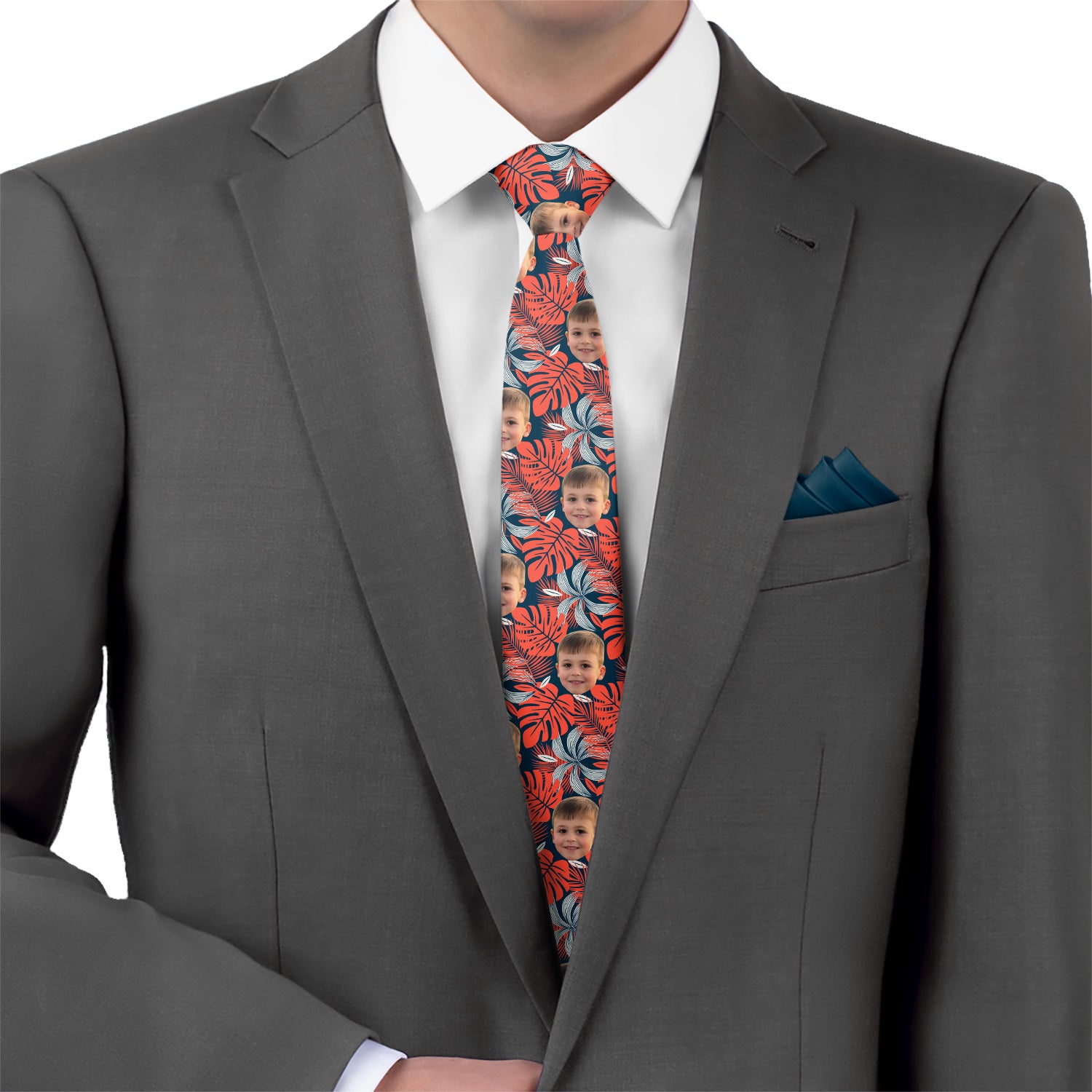 Palms 2 Photo Tie - Suit - Knotty Tie Co.