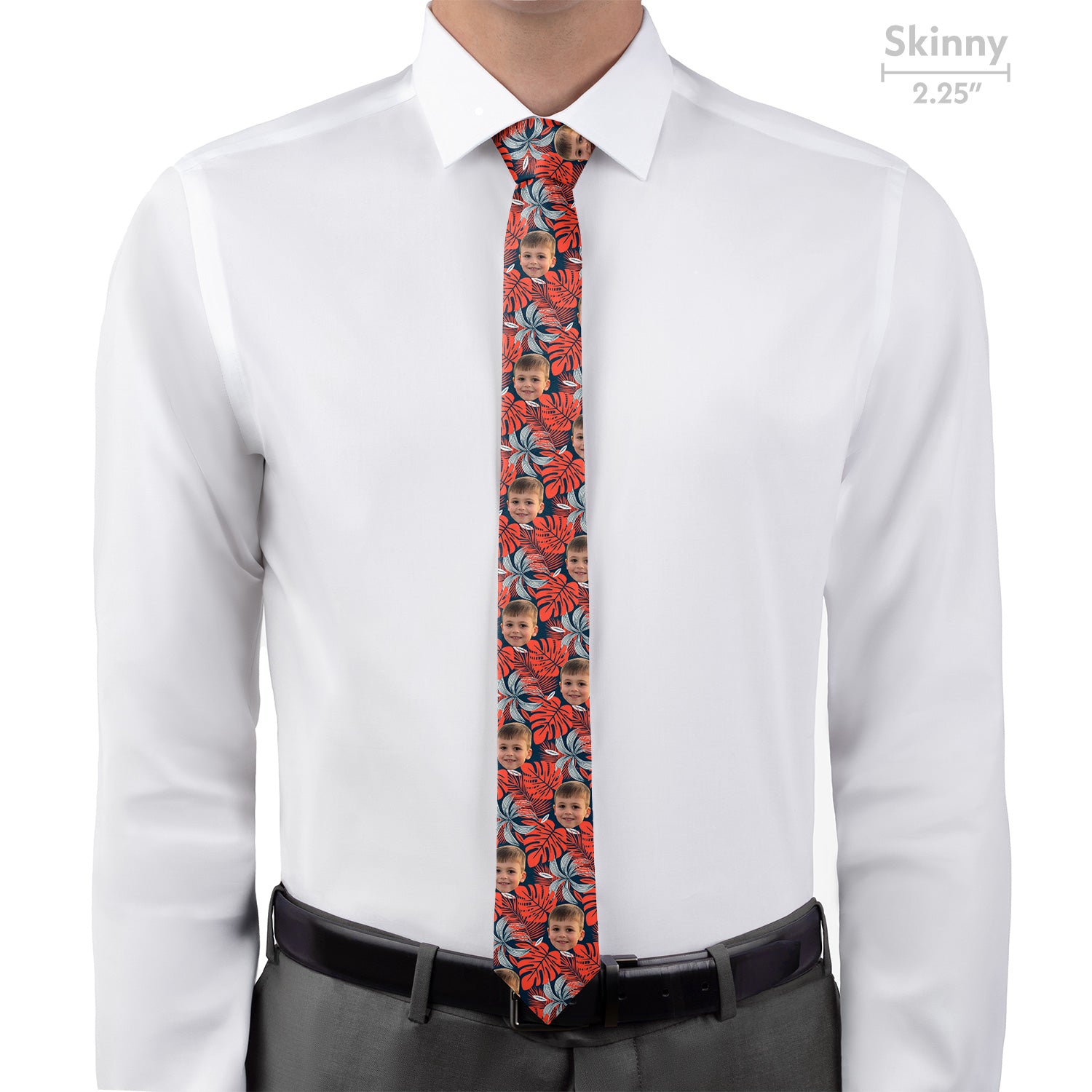 Palms 2 Photo Tie - Skinny - Knotty Tie Co.