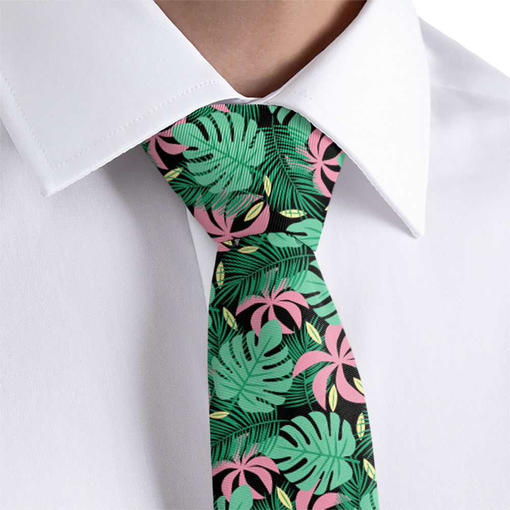 Paradise Palms Necktie - Rolled - Knotty Tie Co.