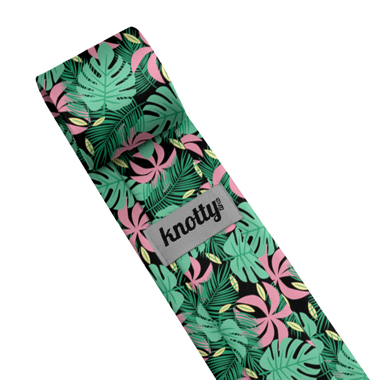 Paradise Palms Necktie - Tag - Knotty Tie Co.