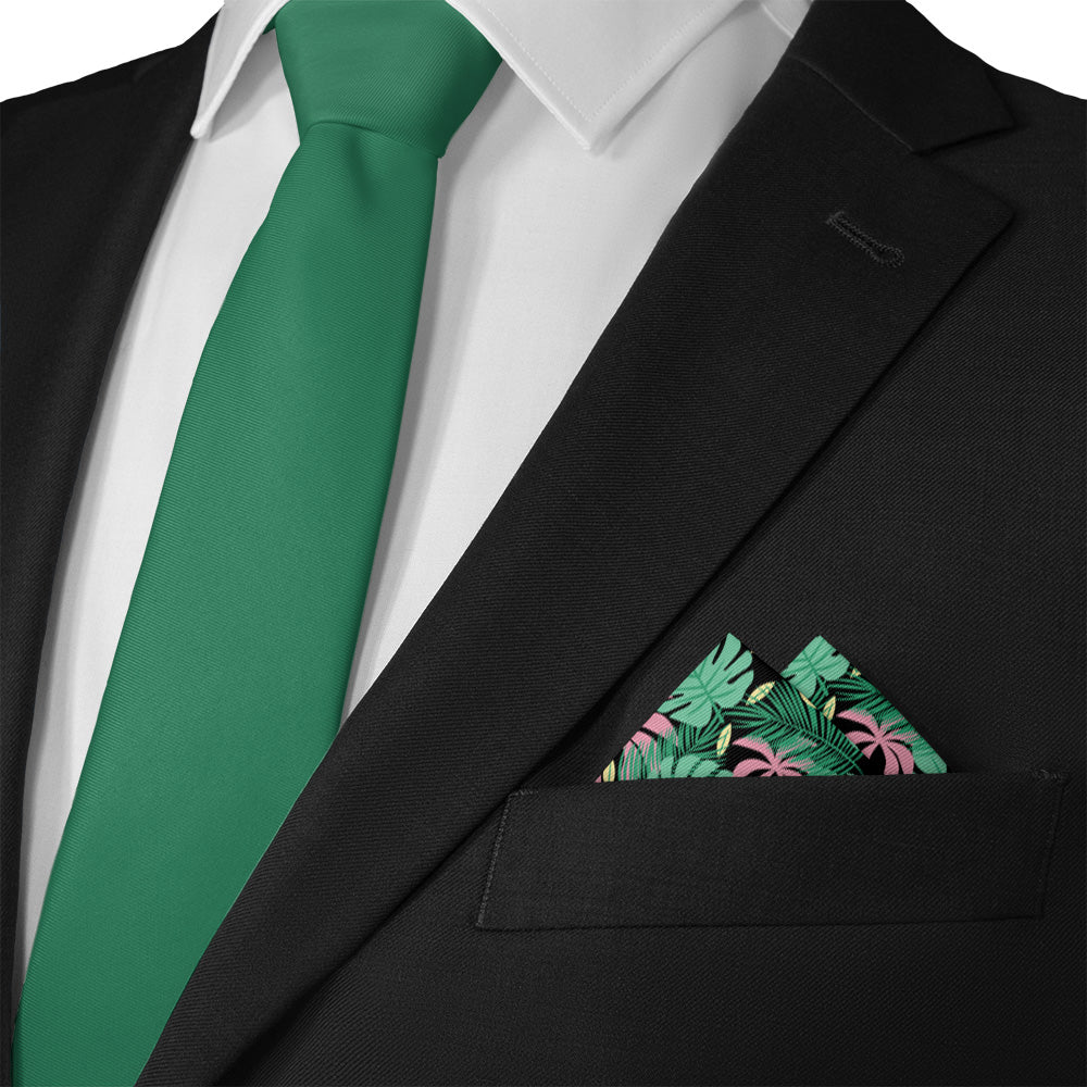 Paradise Palms Pocket Square - Matching Necktie - Knotty Tie Co.