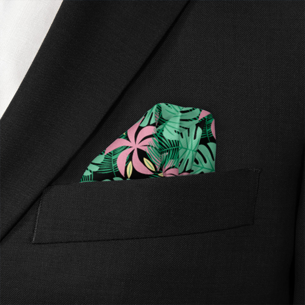 Paradise Palms Pocket Square - Wave Fold - Knotty Tie Co.