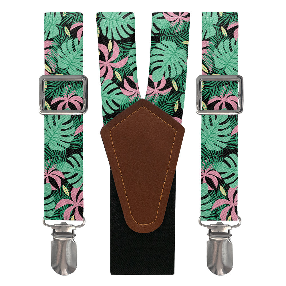 Paradise Palms Suspenders - Main View - Knotty Tie Co.