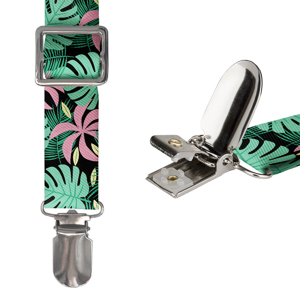 Paradise Palms Suspenders - Hardware and Strap - Knotty Tie Co.