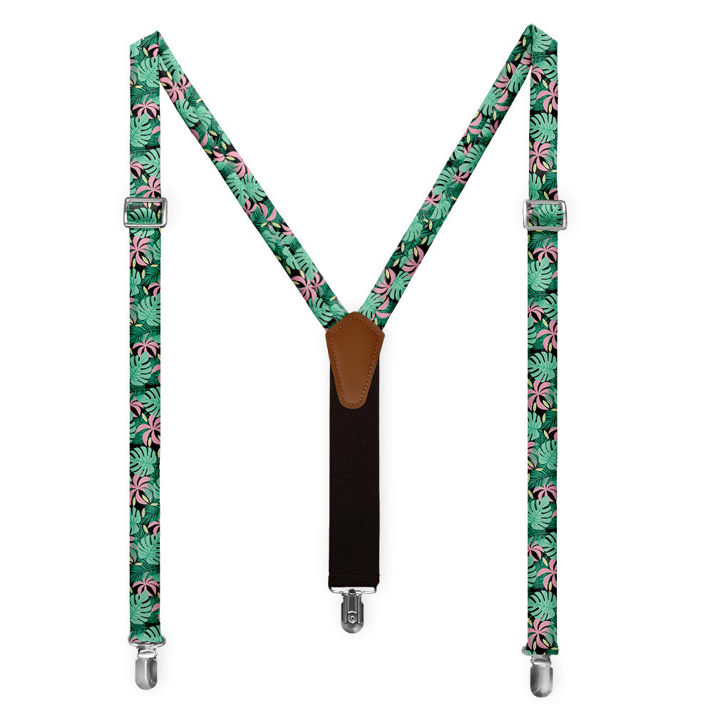 Paradise Palms Suspenders - Full Front View - Knotty Tie Co.