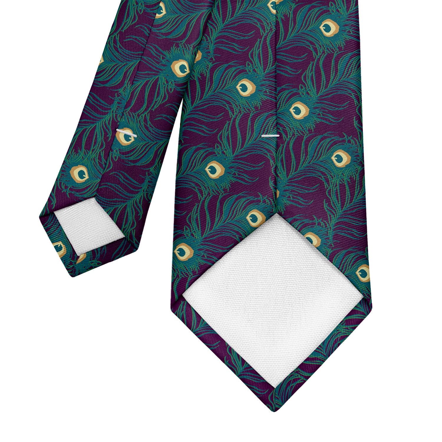Peacock Feathers Necktie - Tipping - Knotty Tie Co.