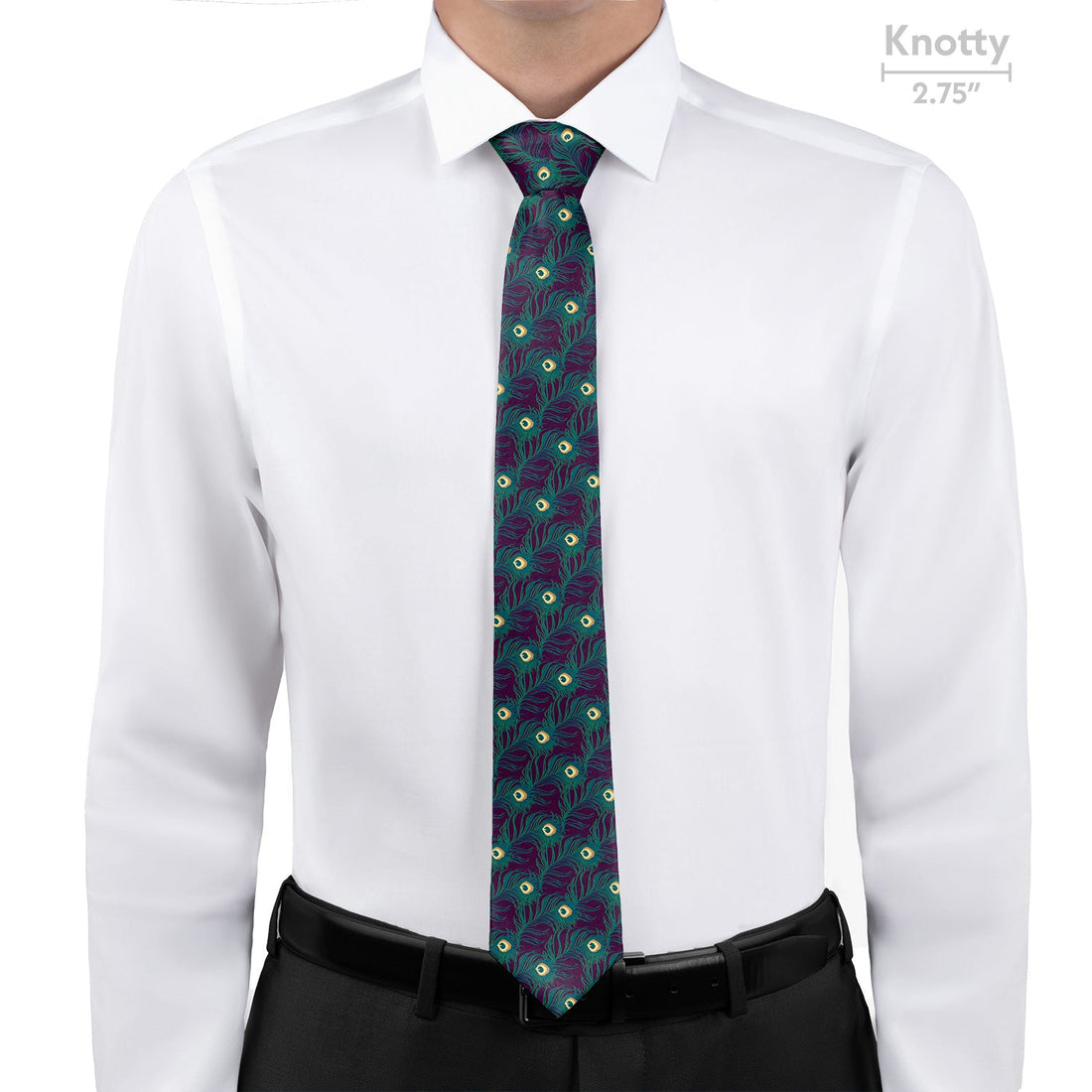 Peacock Feathers Necktie - Knotty - Knotty Tie Co.
