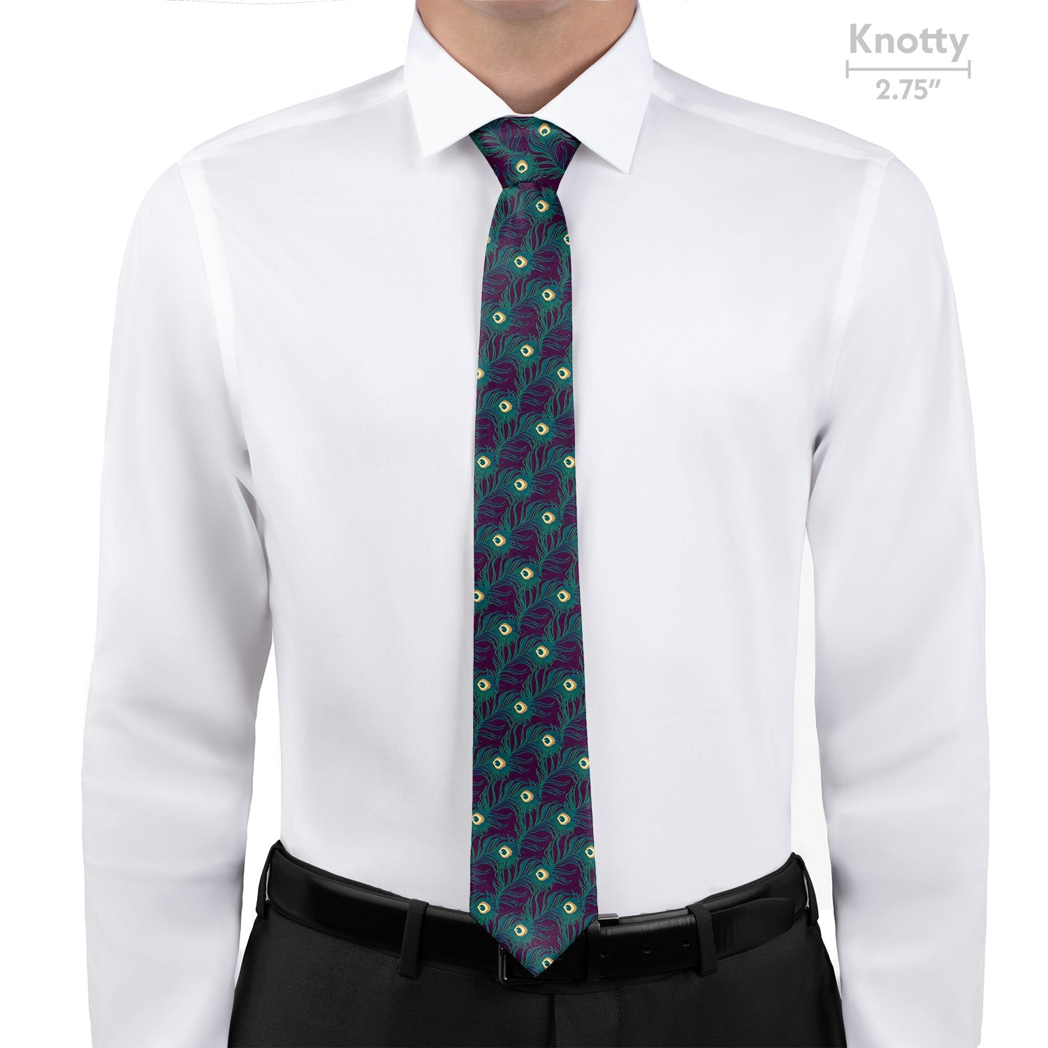 Peacock Feathers Necktie - Knotty - Knotty Tie Co.