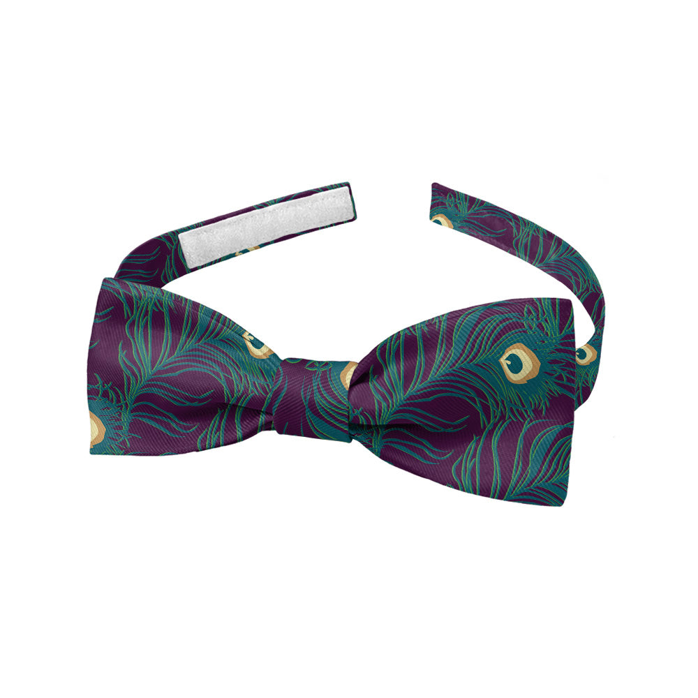 Peacock Feathers Bow Tie - Baby Pre-Tied 9.5-12.5" -  - Knotty Tie Co.