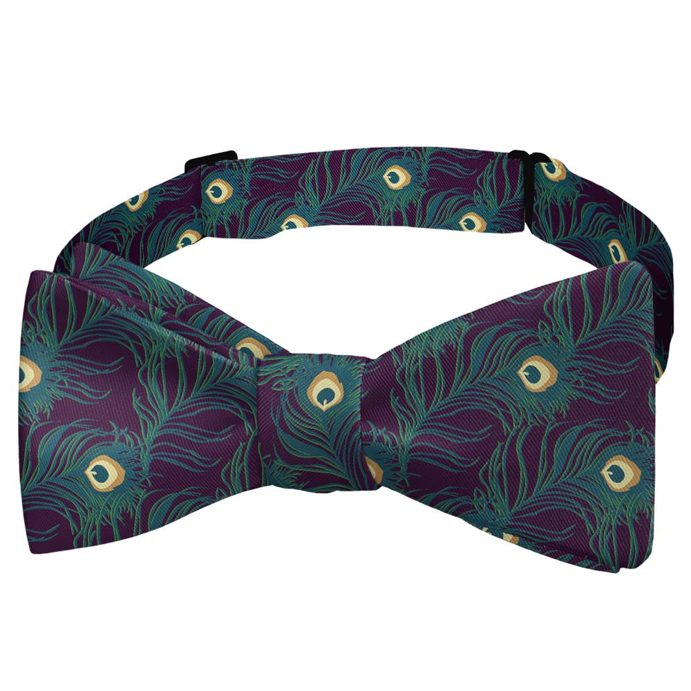 Peacock Feathers Bow Tie - Self Tie Bow Tie - Knotty Tie Co.