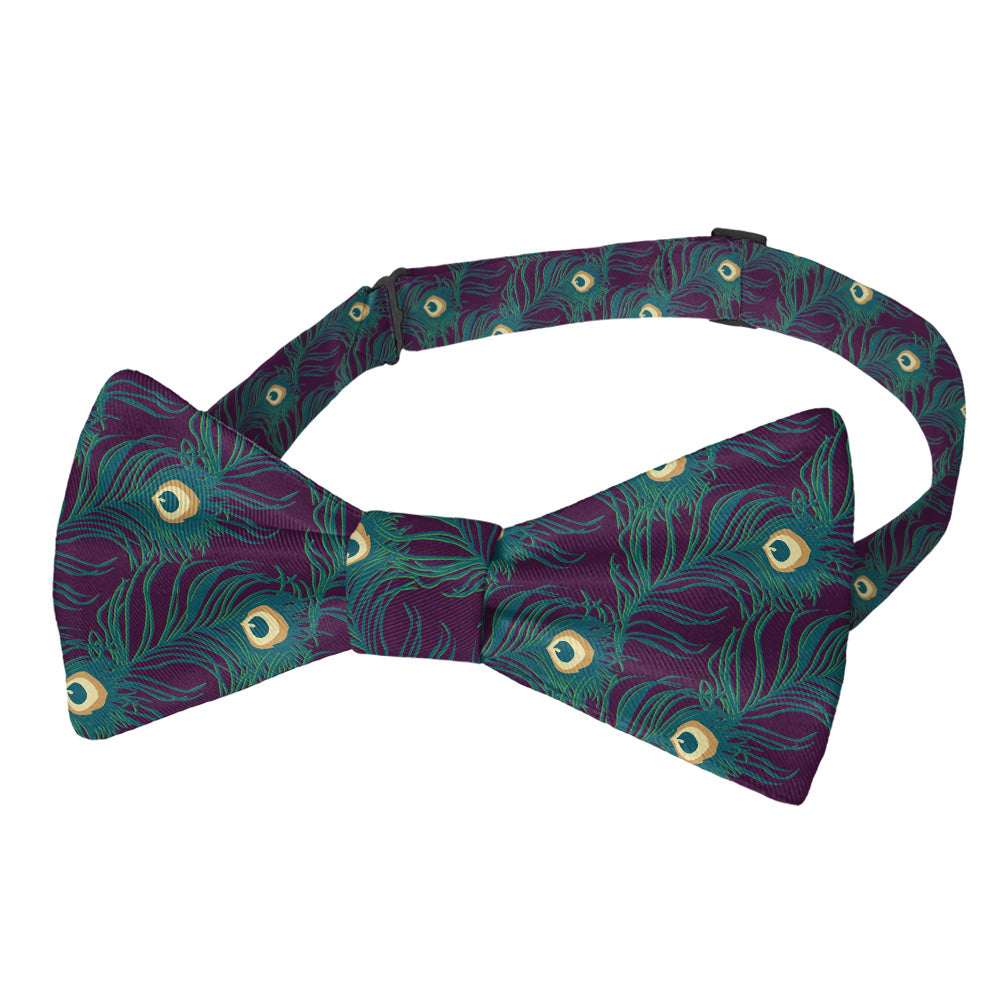 Peacock Feathers Bow Tie - Pre-Tied Bow Tie - Knotty Tie Co.