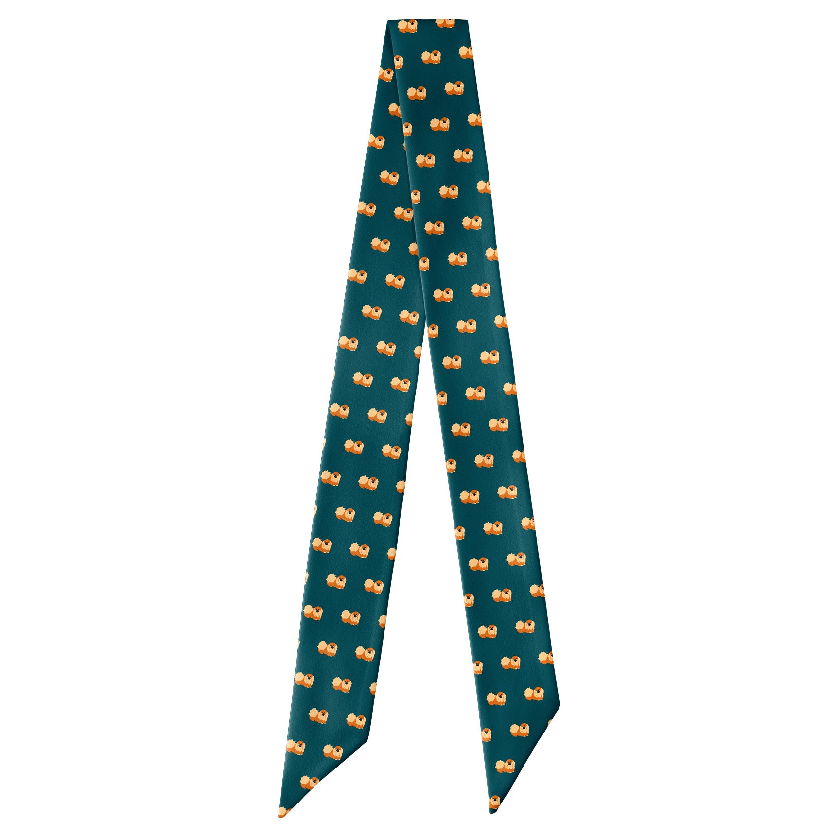 Pekingese Hair Scarf - Full View of Hair Scarf - Knotty Tie Co.