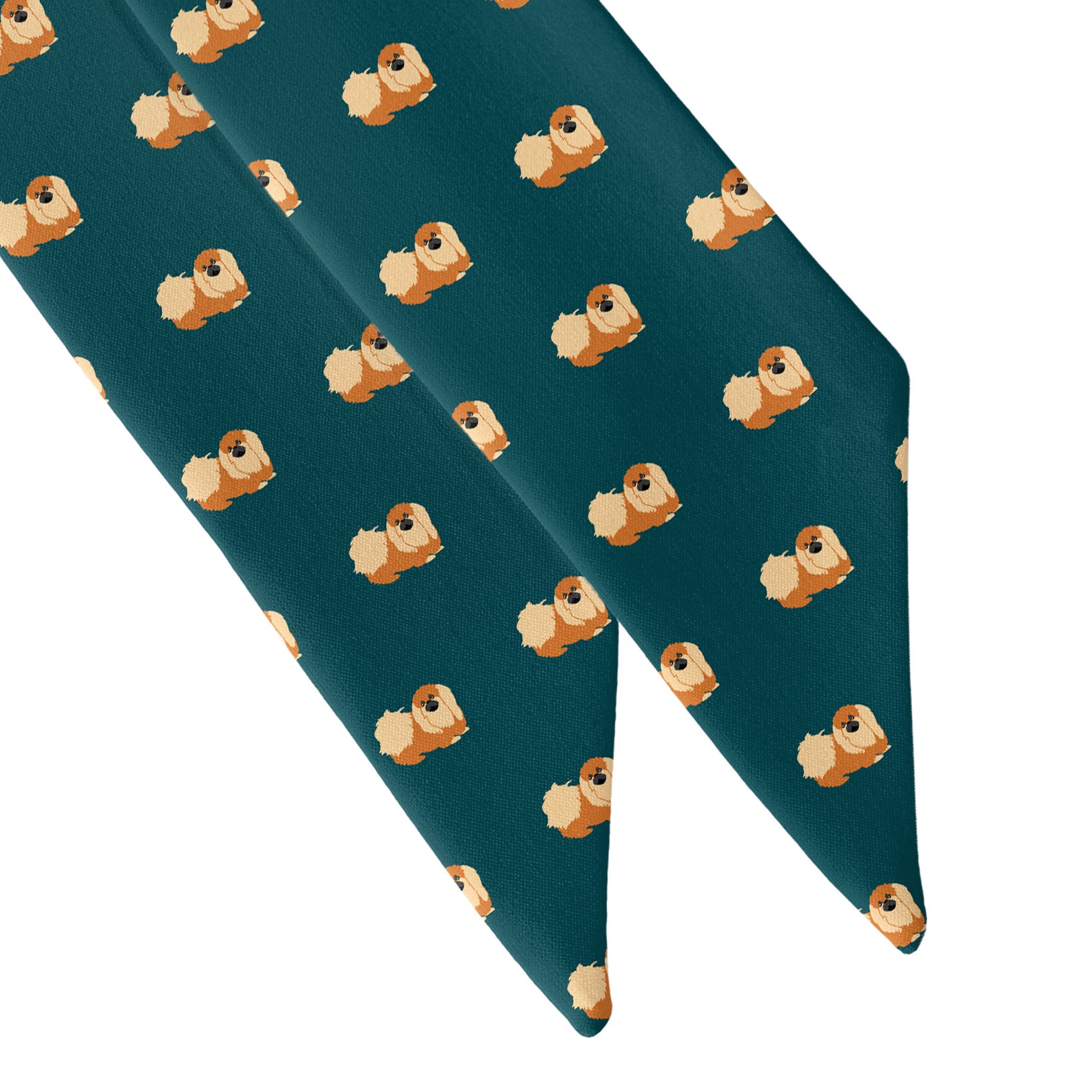 Pekingese Hair Scarf - Scarf Tapered Ends - Knotty Tie Co.