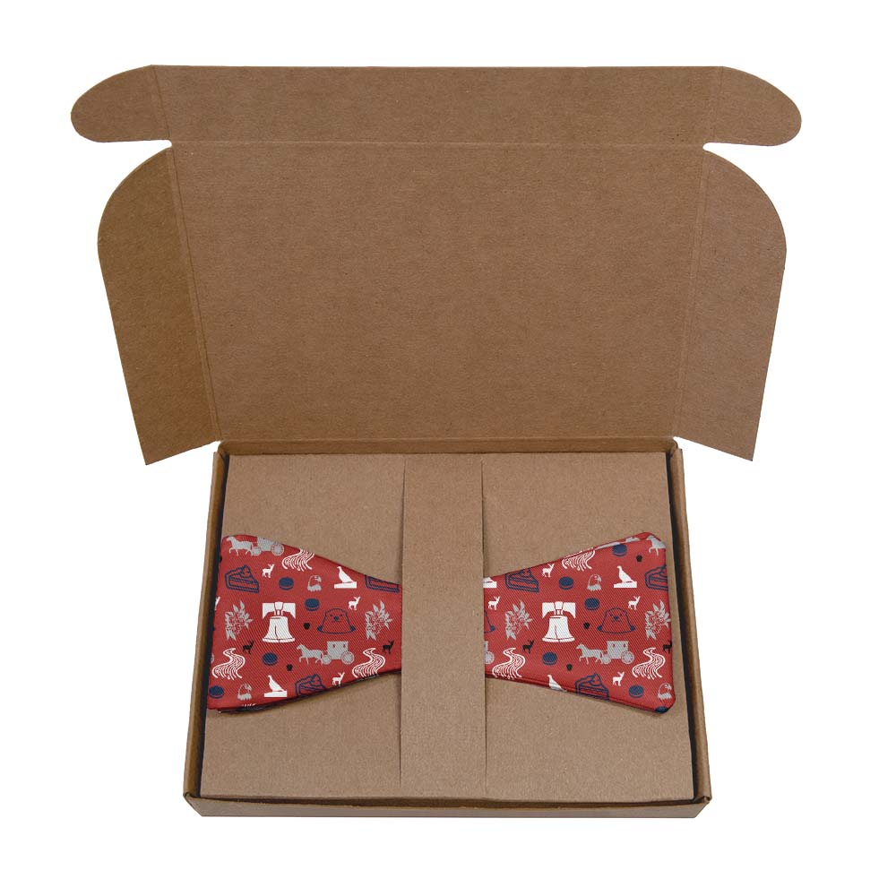Pennsylvania State Heritage Bow Tie- Kraft Gift Box Packaging - Knotty Tie Co.