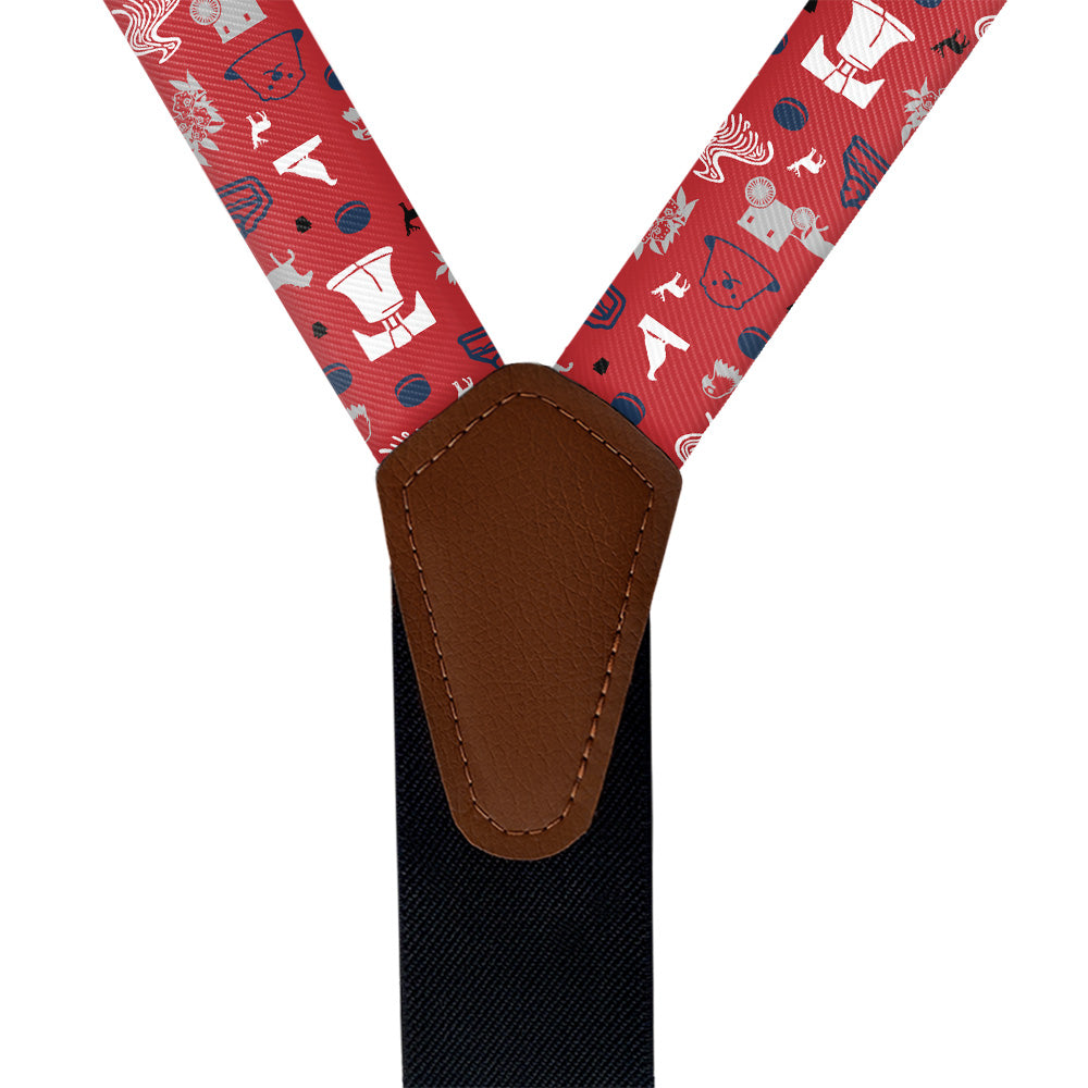 Pennsylvania State Heritage Suspenders - Vegan Leather Y-Back - Knotty Tie Co.