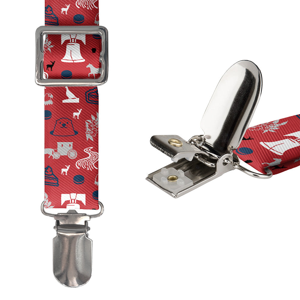 Pennsylvania State Heritage Suspenders - Hardware and Strap - Knotty Tie Co.