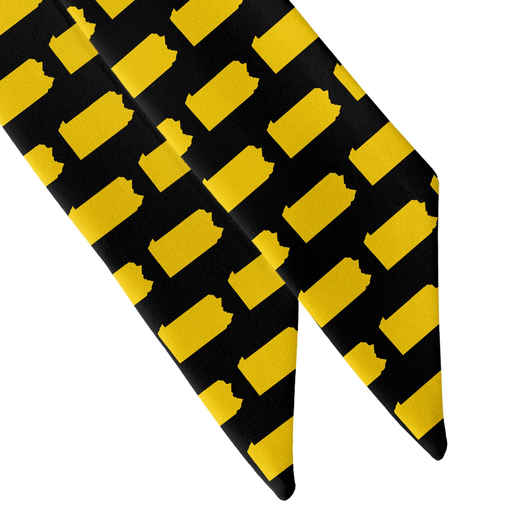 Pennsylvania State Outline Hair Scarf - Scarf Tapered Ends - Knotty Tie Co.