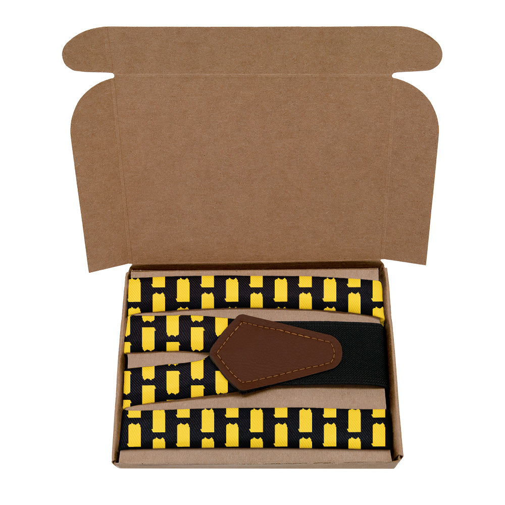 Pennsylvania State Outline Suspenders - Kraft Gift Box Packaging - Knotty Tie Co.