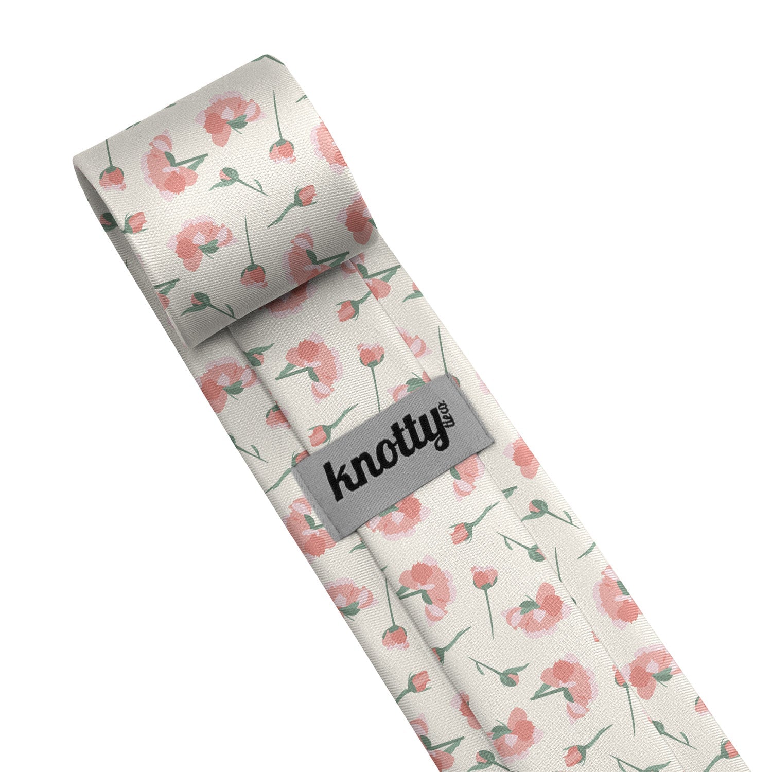 Peonies Floral Necktie - Tag - Knotty Tie Co.