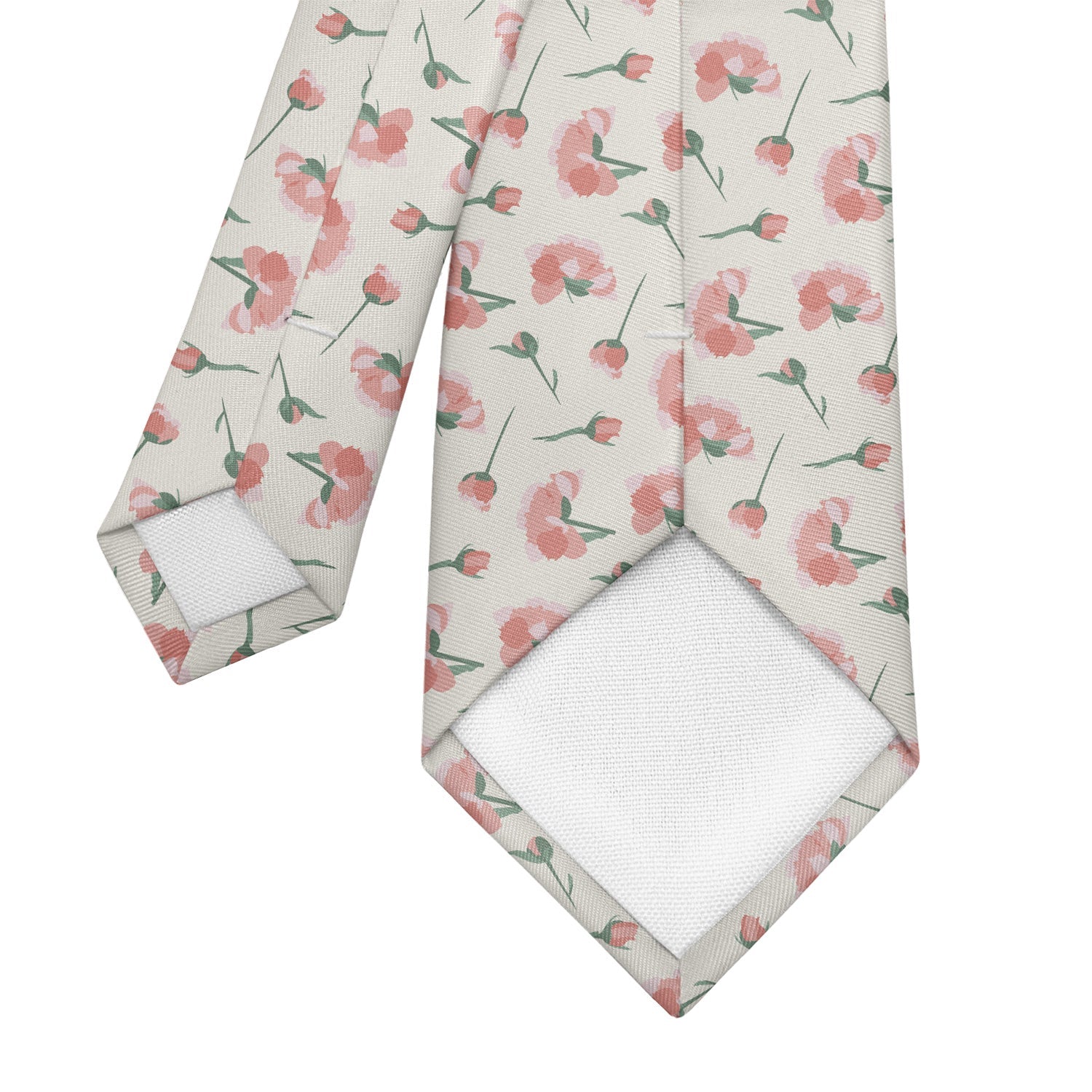 Peonies Floral Necktie - Tipping - Knotty Tie Co.