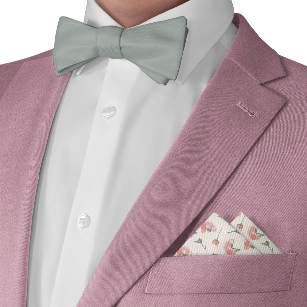 Peonies Floral Pocket Square - Matching Bow Tie - Knotty Tie Co.