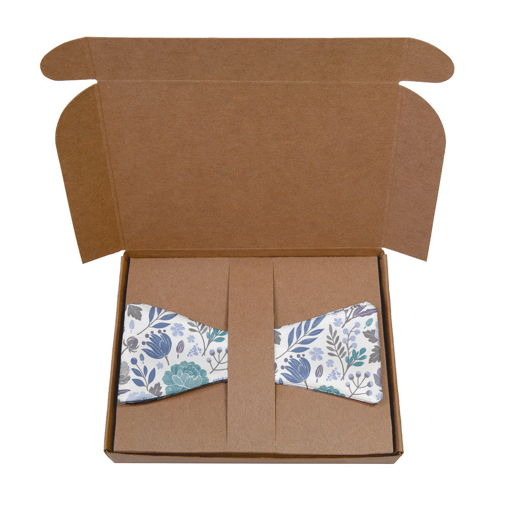 Peony Grove Bow Tie - Kraft Gift Box Packaging - Knotty Tie Co.