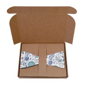 Peony Grove Bow Tie - Kraft Gift Box Packaging - Knotty Tie Co.