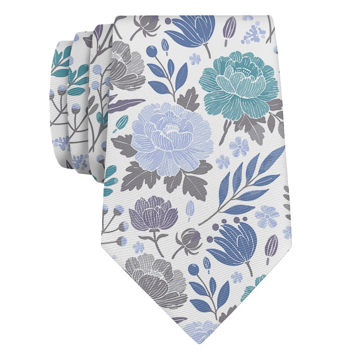 Peony Grove Necktie - Rolled - Knotty Tie Co.