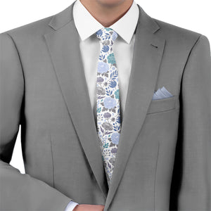 Peony Grove Necktie - Matching Pocket Square - Knotty Tie Co.