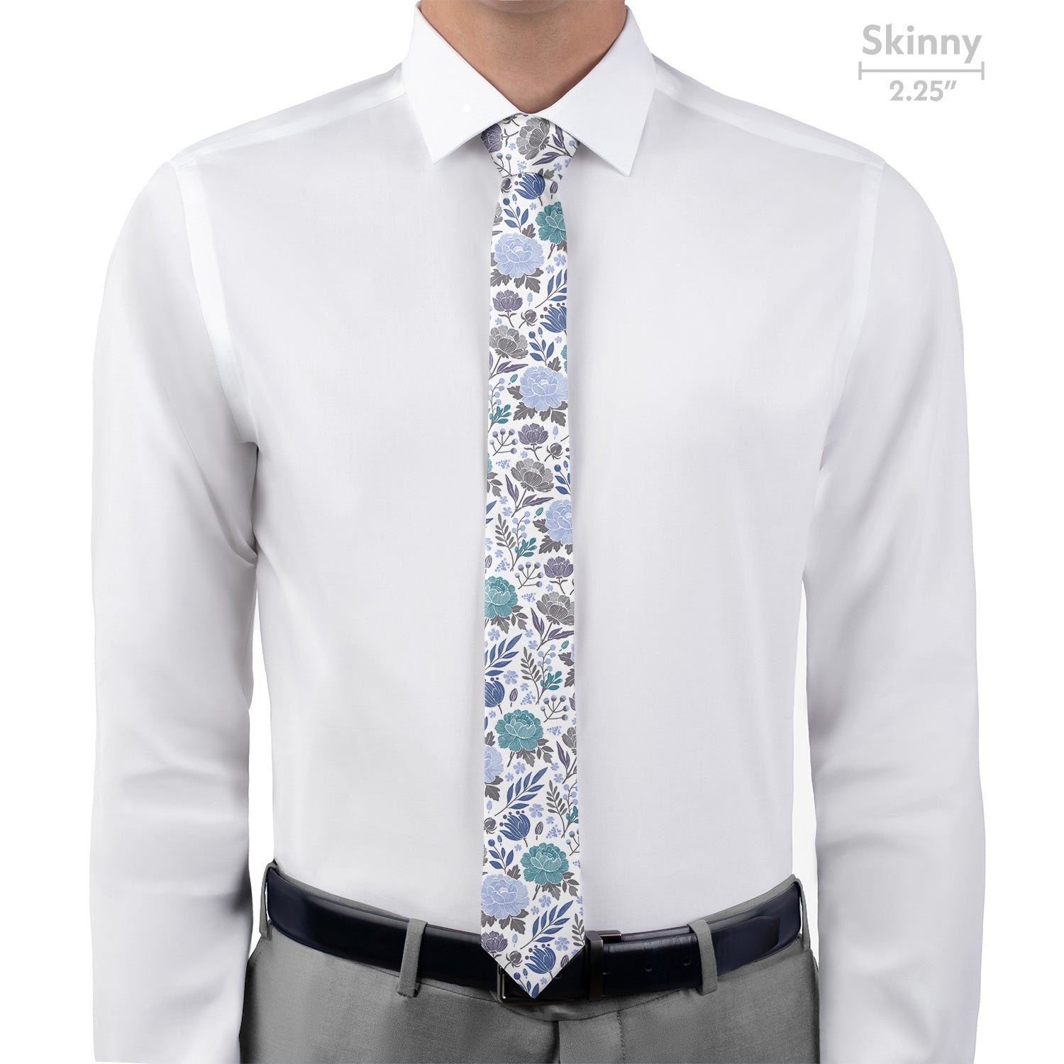 Peony Grove Necktie - Skinny - Knotty Tie Co.
