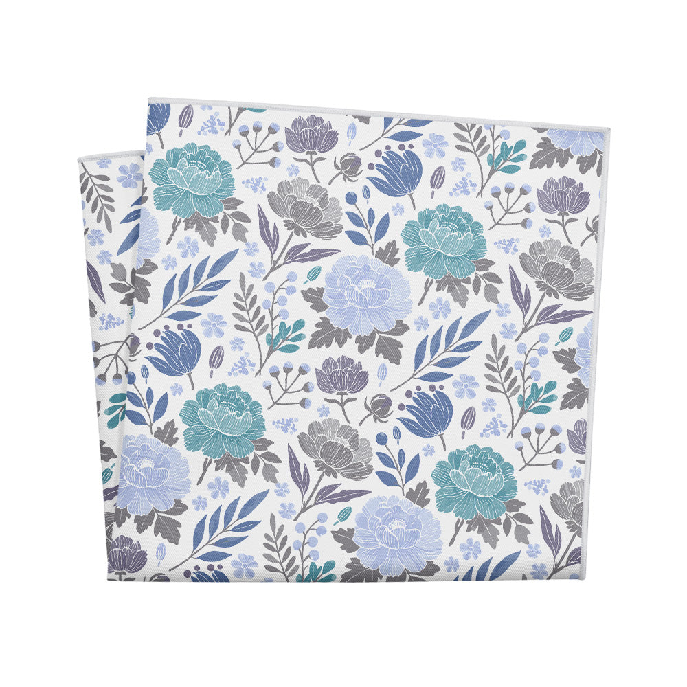 Peony Grove Pocket Square - 12" Square - Knotty Tie Co.