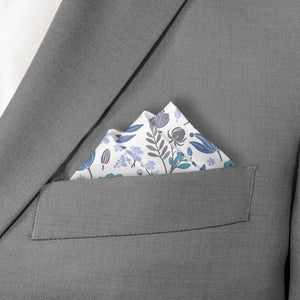 Peony Grove Pocket Square - Stairs Fold - Knotty Tie Co.