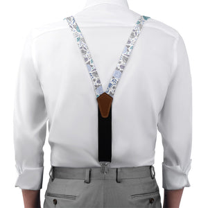 Peony Grove Suspenders - On Model Front View - Knotty Tie Co.