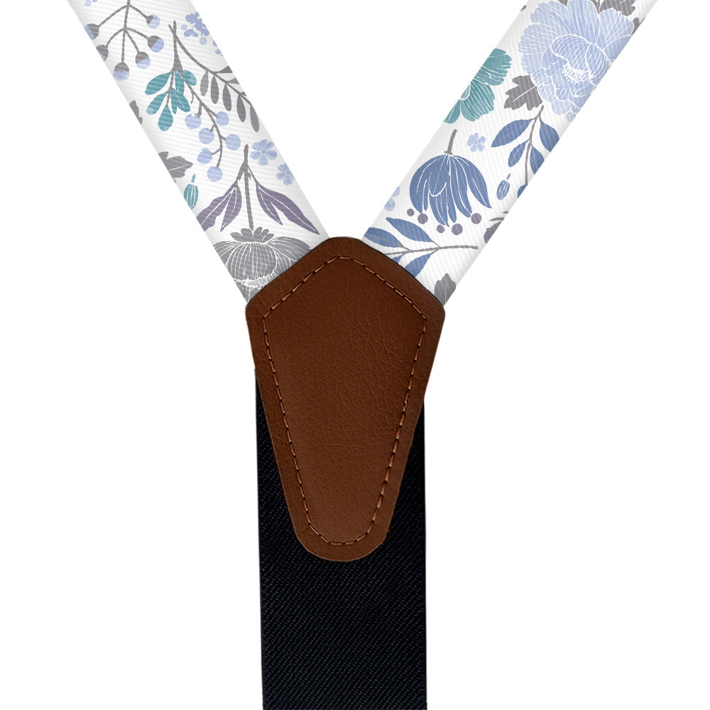 Peony Grove Suspenders - Vegan Leather Y-Back - Knotty Tie Co.