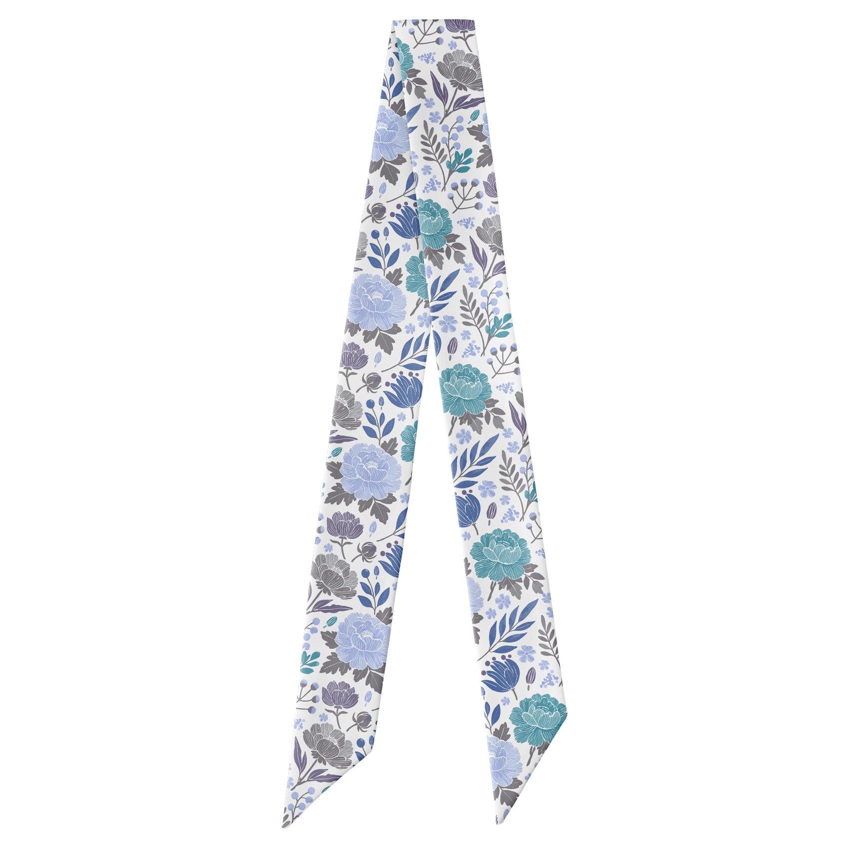 Peony Grove Hair Scarf - Full View of Hair Scarf - Knotty Tie Co.