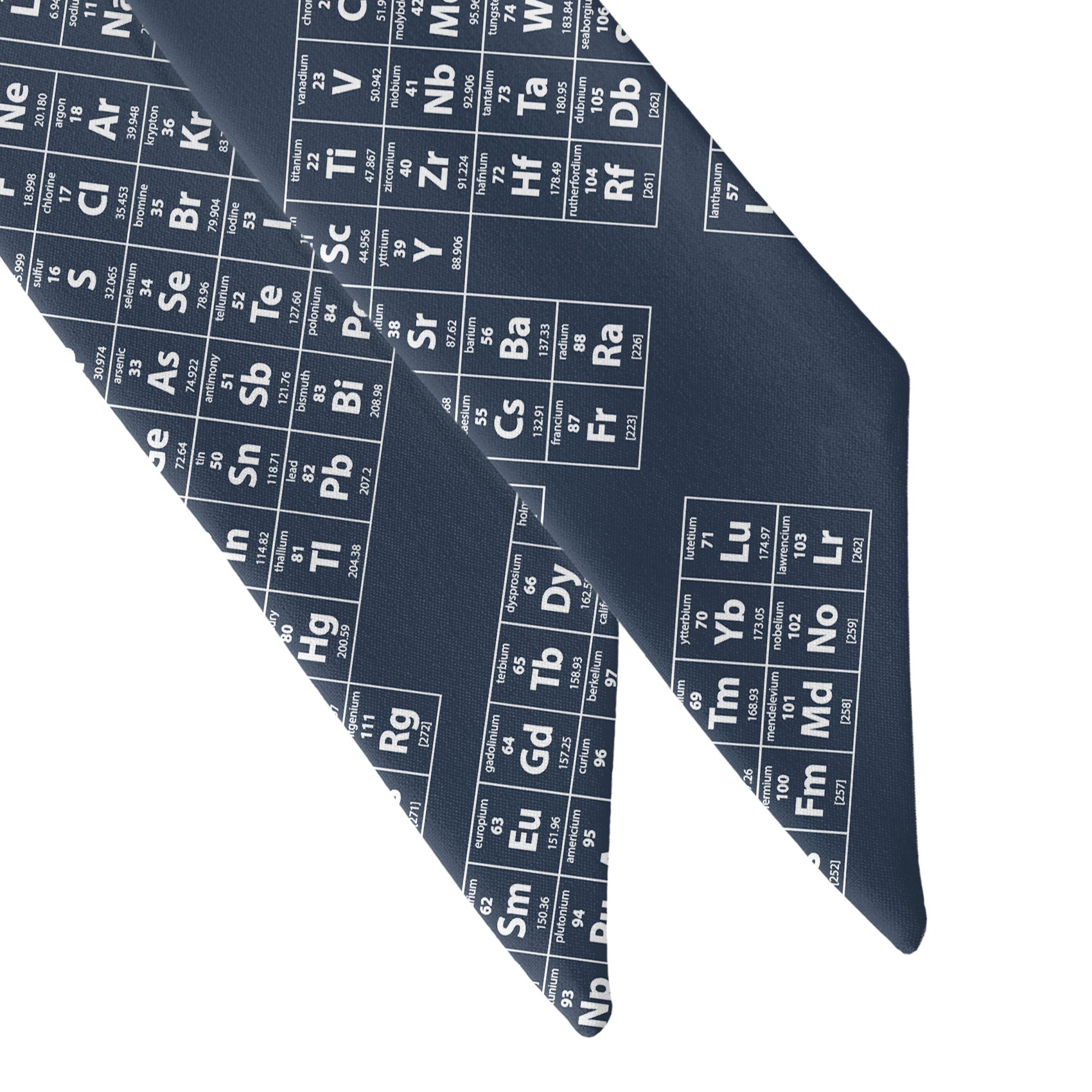 Periodic Table Hair Scarf - Scarf Tapered Ends - Knotty Tie Co.