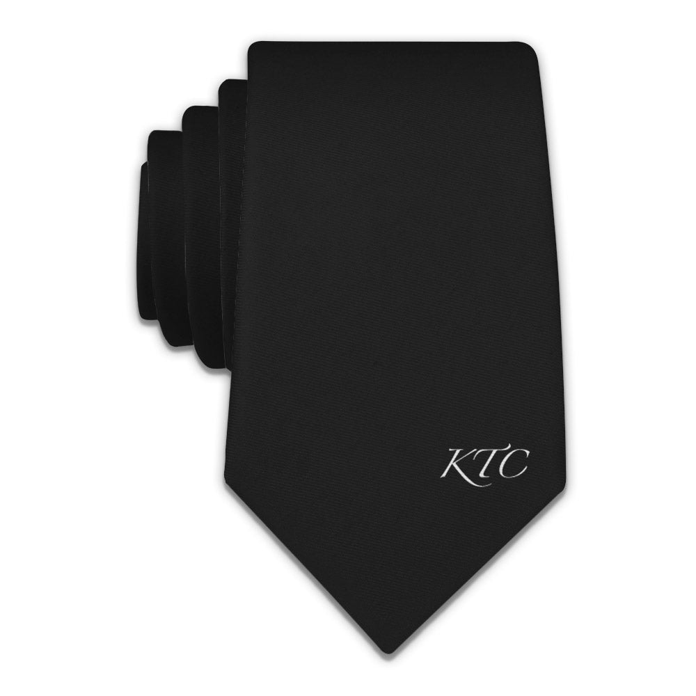 Monogram necktie with personalized initials