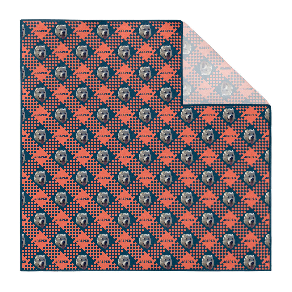 Pet Plaid Photo Pocket Square - Printed - Knotty Tie Co.