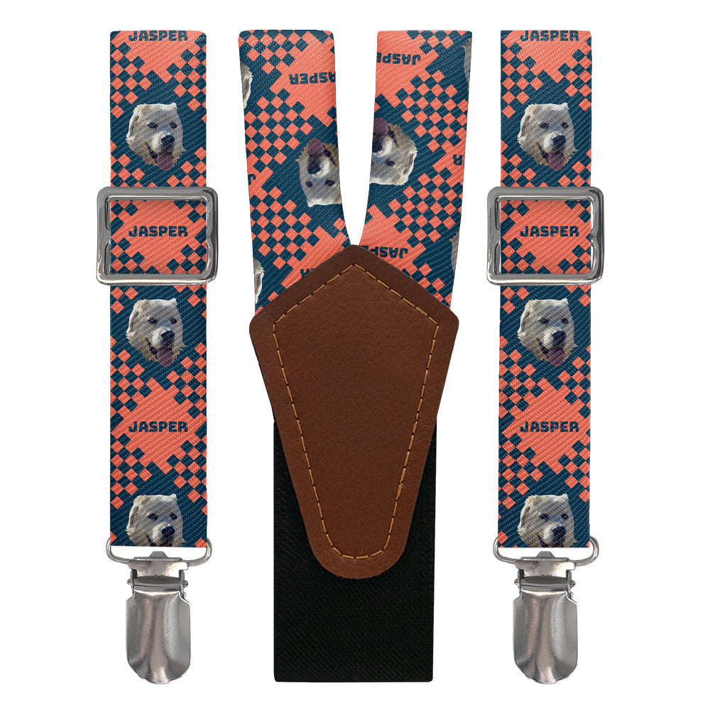 Pet Plaid Photo Suspenders - Main View - Knotty Tie Co.