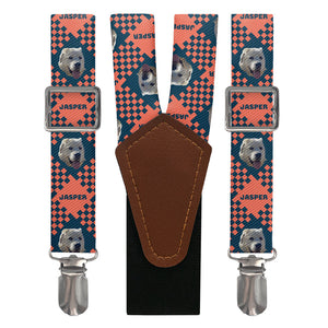 Pet Plaid Photo Suspenders - Main View - Knotty Tie Co.