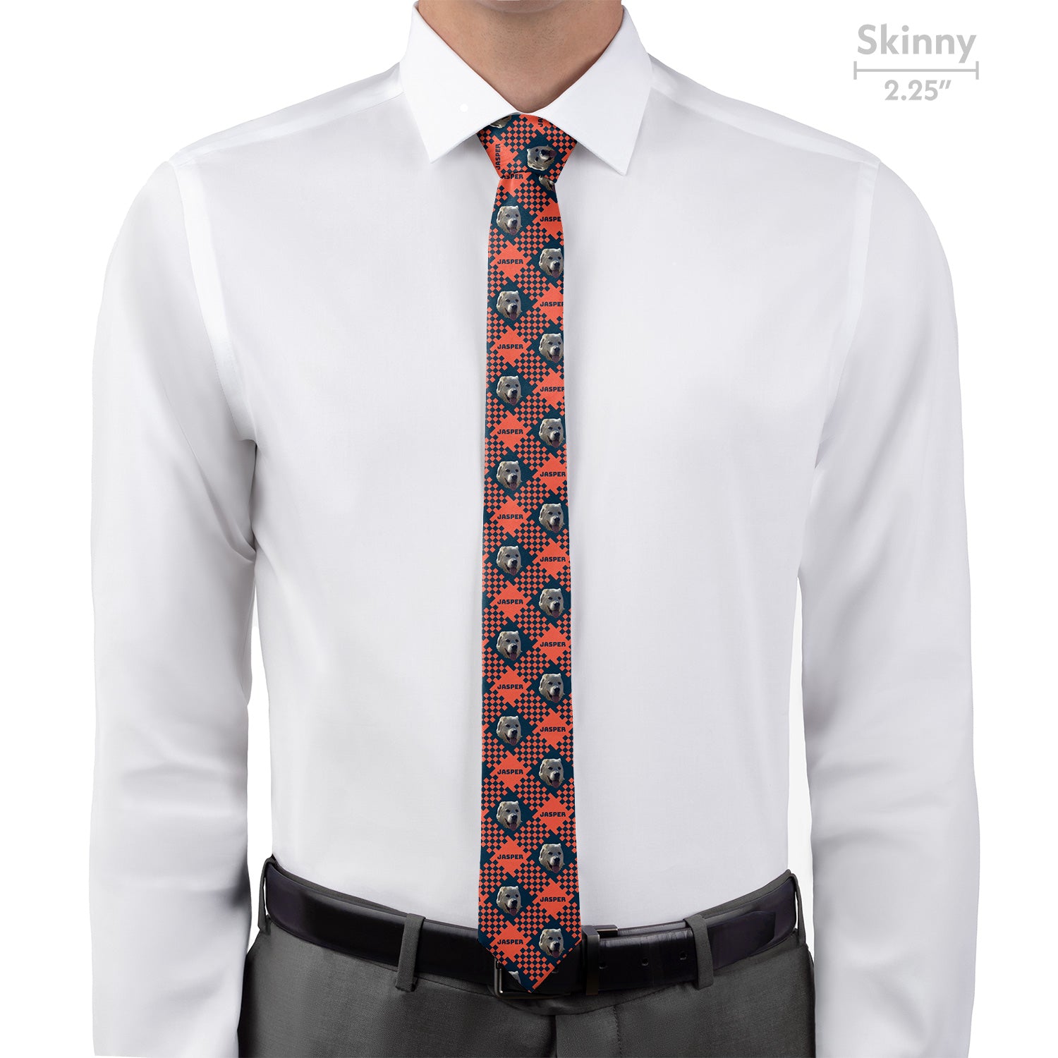 Pet Plaid Photo Tie - Skinny - Knotty Tie Co.
