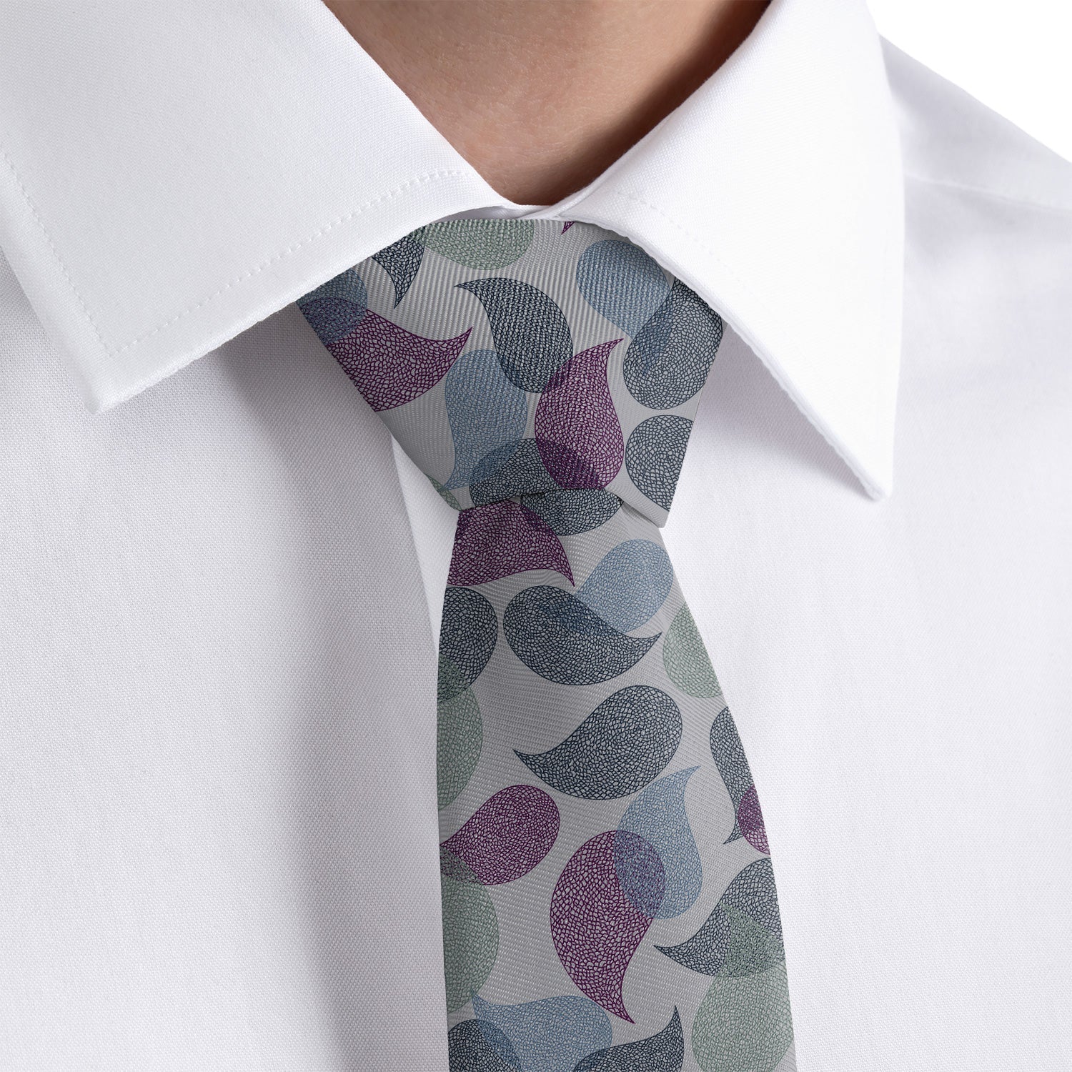 Petal Paisley Necktie - Dress Shirt - Knotty Tie Co.
