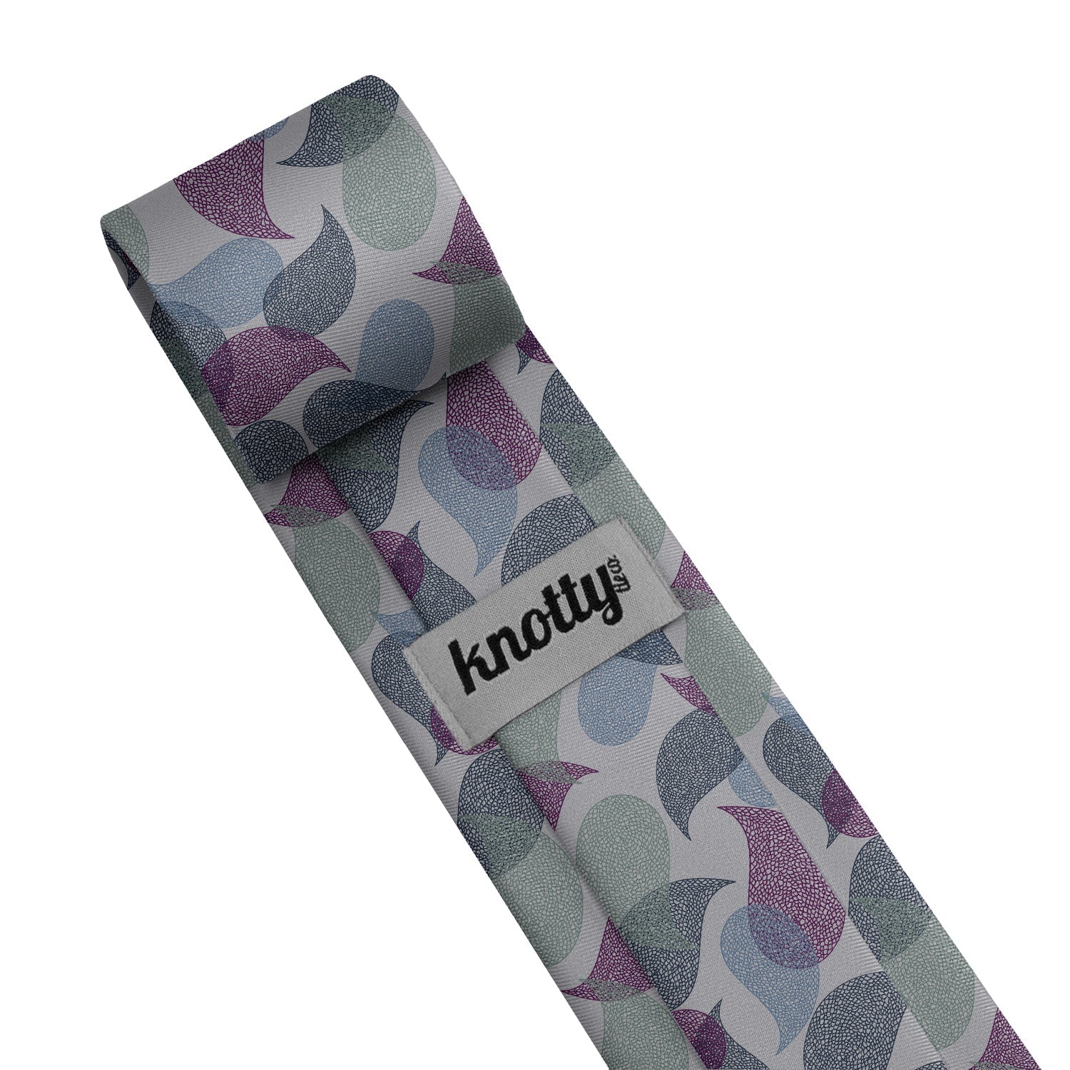 Petal Paisley Necktie - Tag - Knotty Tie Co.