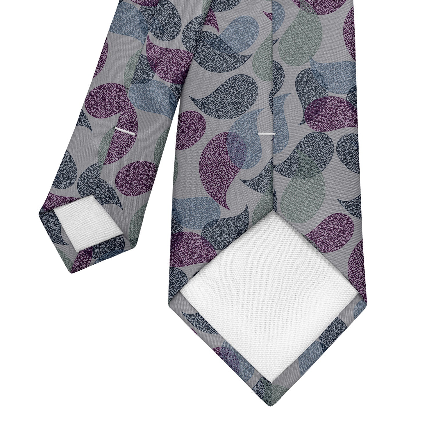 Petal Paisley Necktie - Tipping - Knotty Tie Co.