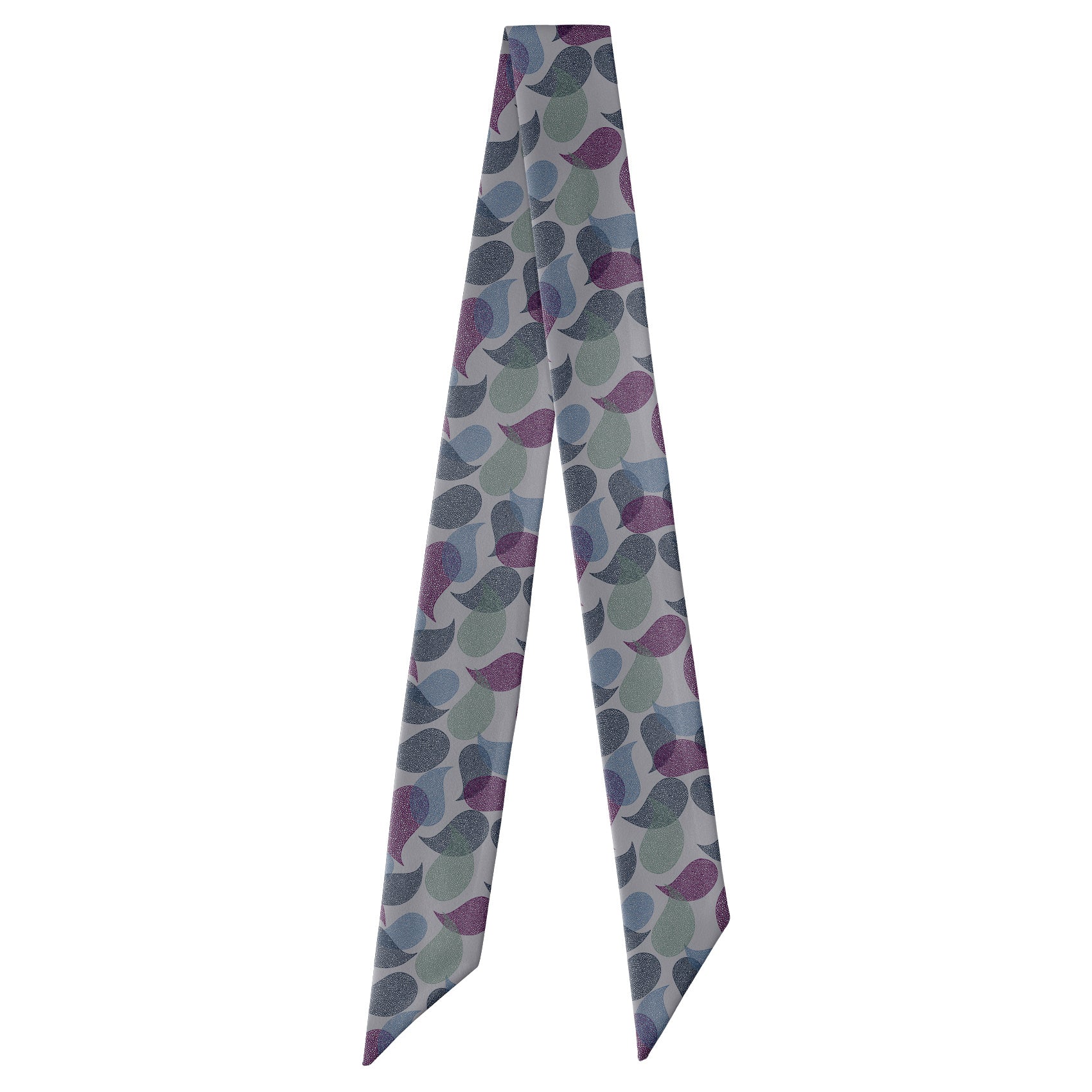 Petal Paisley Hair Scarf - Full View of Hair Scarf - Knotty Tie Co.